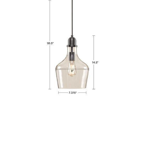 Auburn Glass Bell Pendant