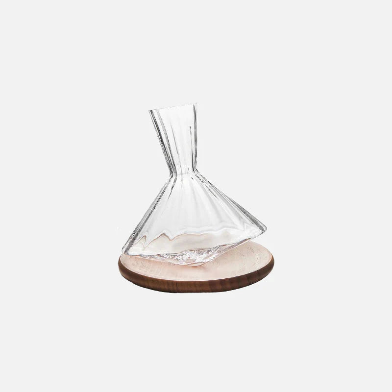 Aura 350 Rotating Glass Decanter Ripple
