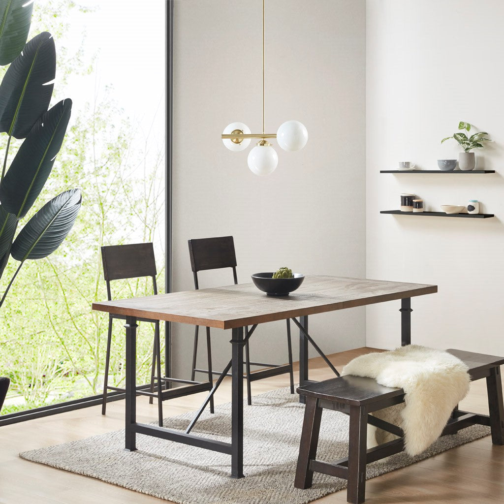 Aurelia Chandelier with Frosted Glass Globe Bulbs