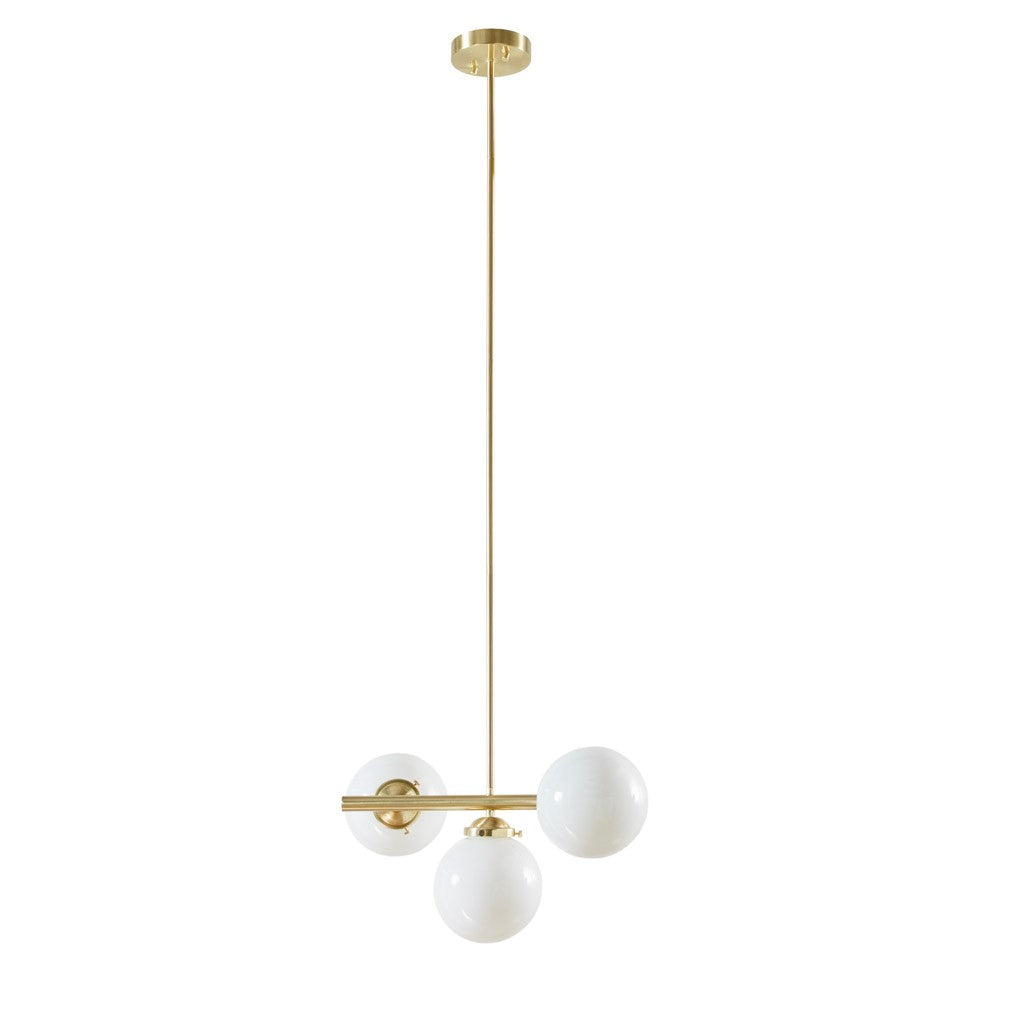 Aurelia Chandelier with Frosted Glass Globe Bulbs