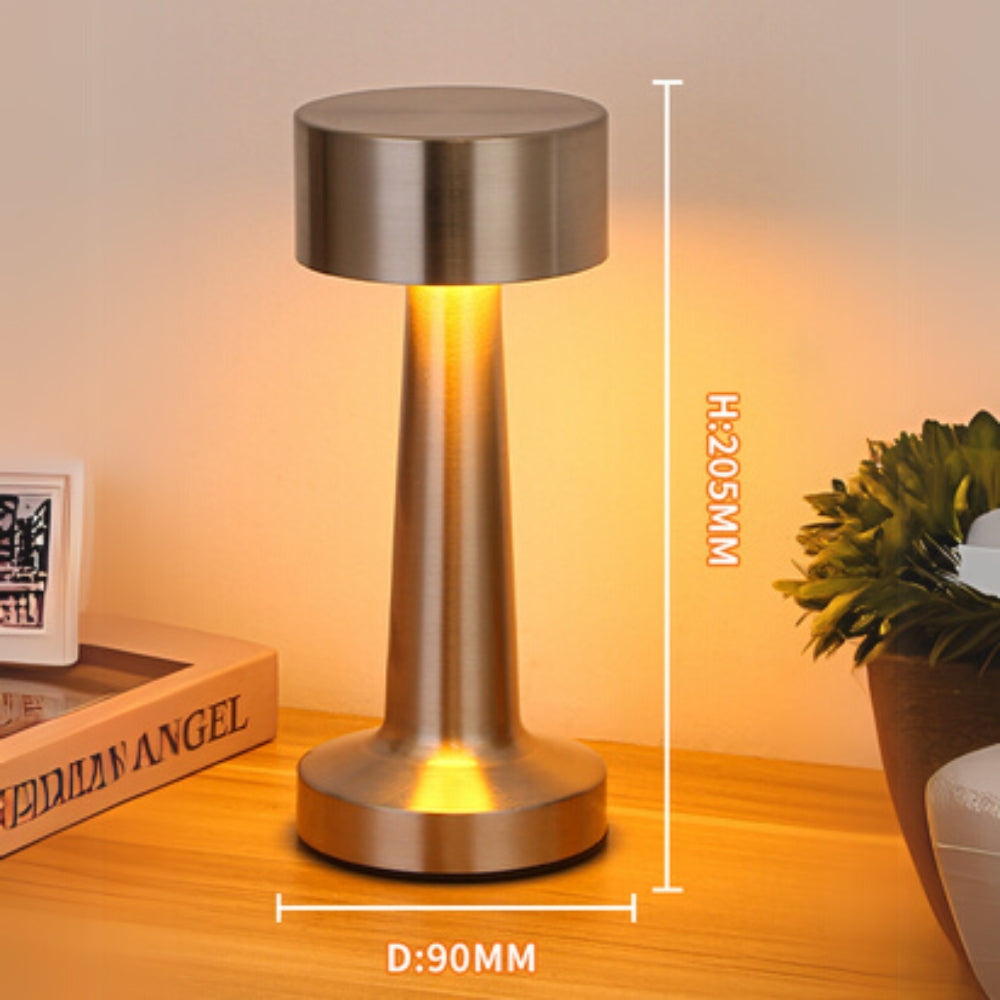Aurelia Portable LED Aluminium Desk Lamp Metallic Silver
