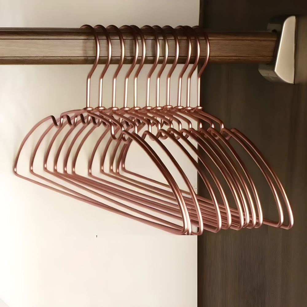 Aurex Clothes Hanger Seamless Non-Bulge Design | 10pcs Set Rose Gold