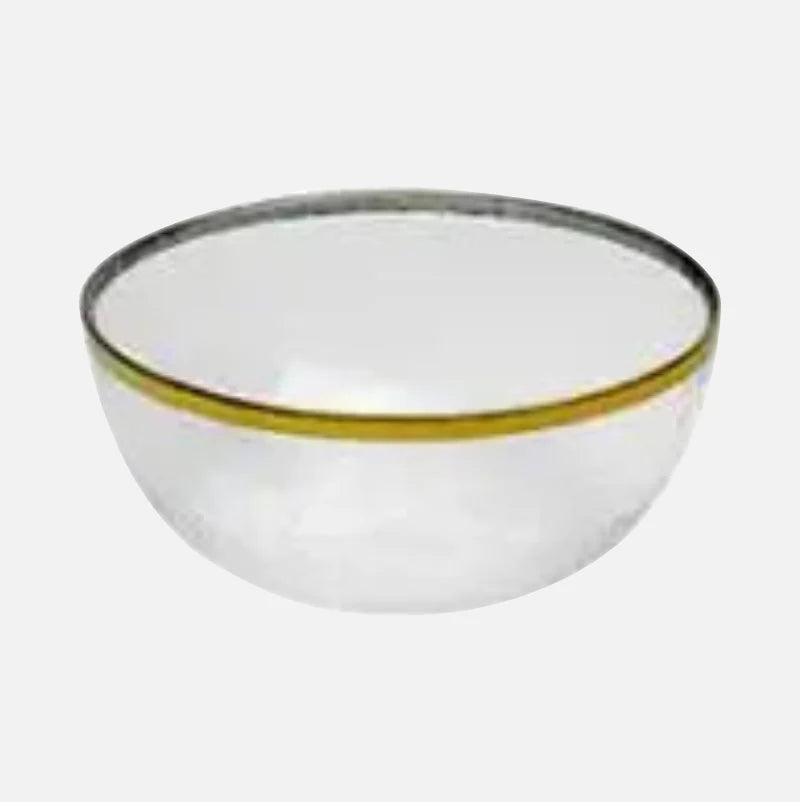 Aurora Gold Edge Glass Plate & Bowl Transparent Medium Bowl