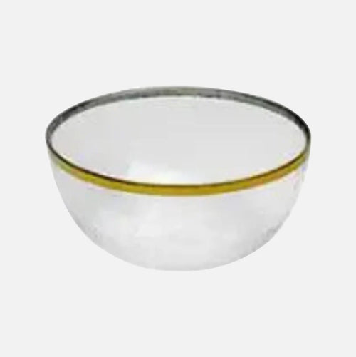 Aurora Gold Edge Glass Plate & Bowl Transparent Small Bowl