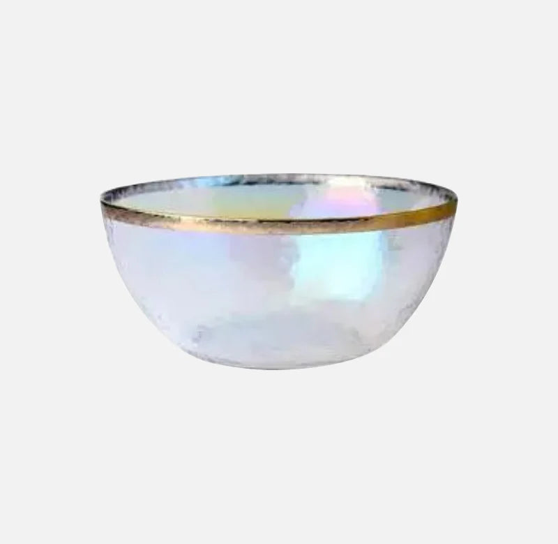 Aurora Gold Edge Glass Plate & Bowl Colored Small Bowl