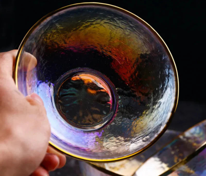 Aurora Gold Edge Glass Plate & Bowl