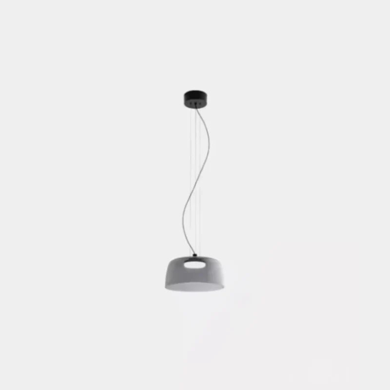 Aurora Layered Glass Pendant Light Gray Monolayer Medium