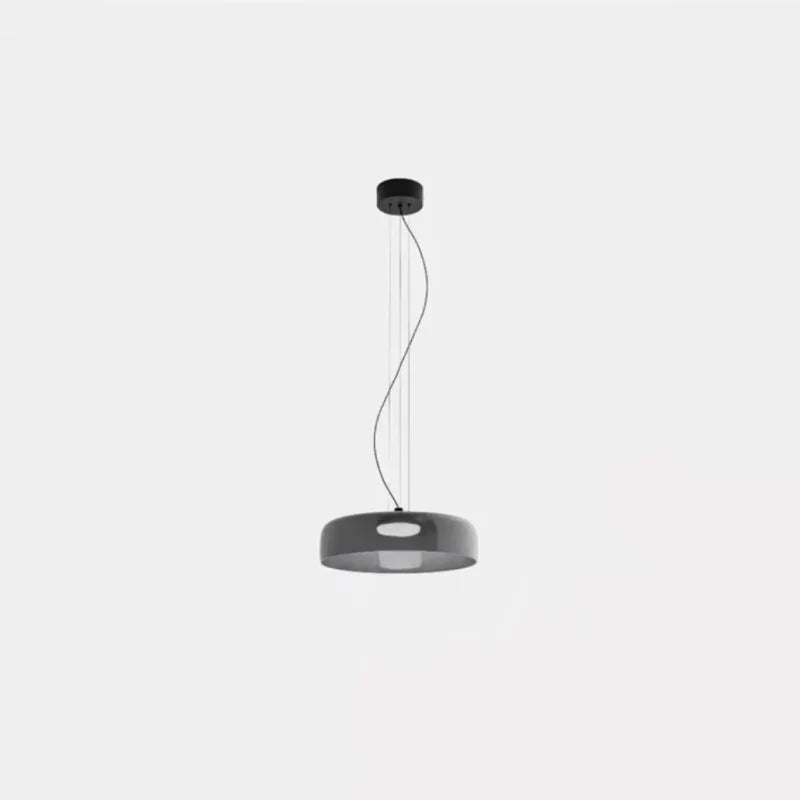 Aurora Layered Glass Pendant Light Gray Monolayer Large