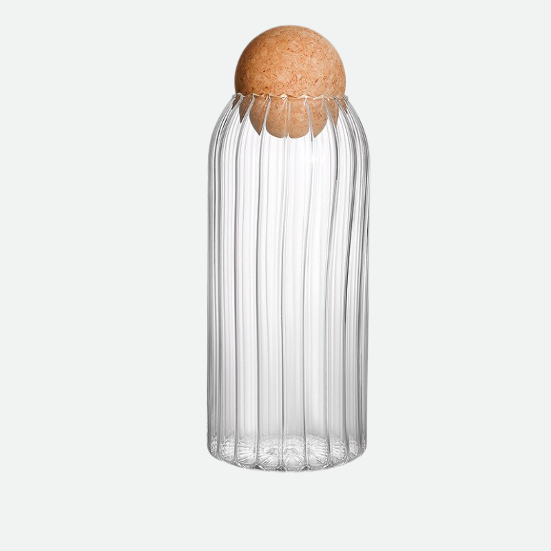 Autum Cork Rigged Glass Storage Jars Large