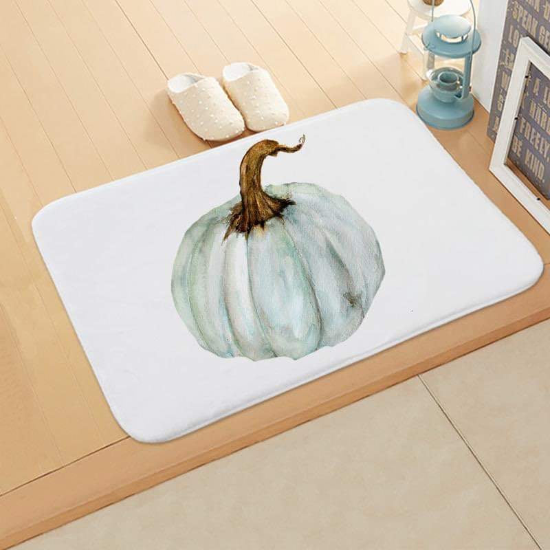 Grateful Fall Floor Mats Teal Pumpkin