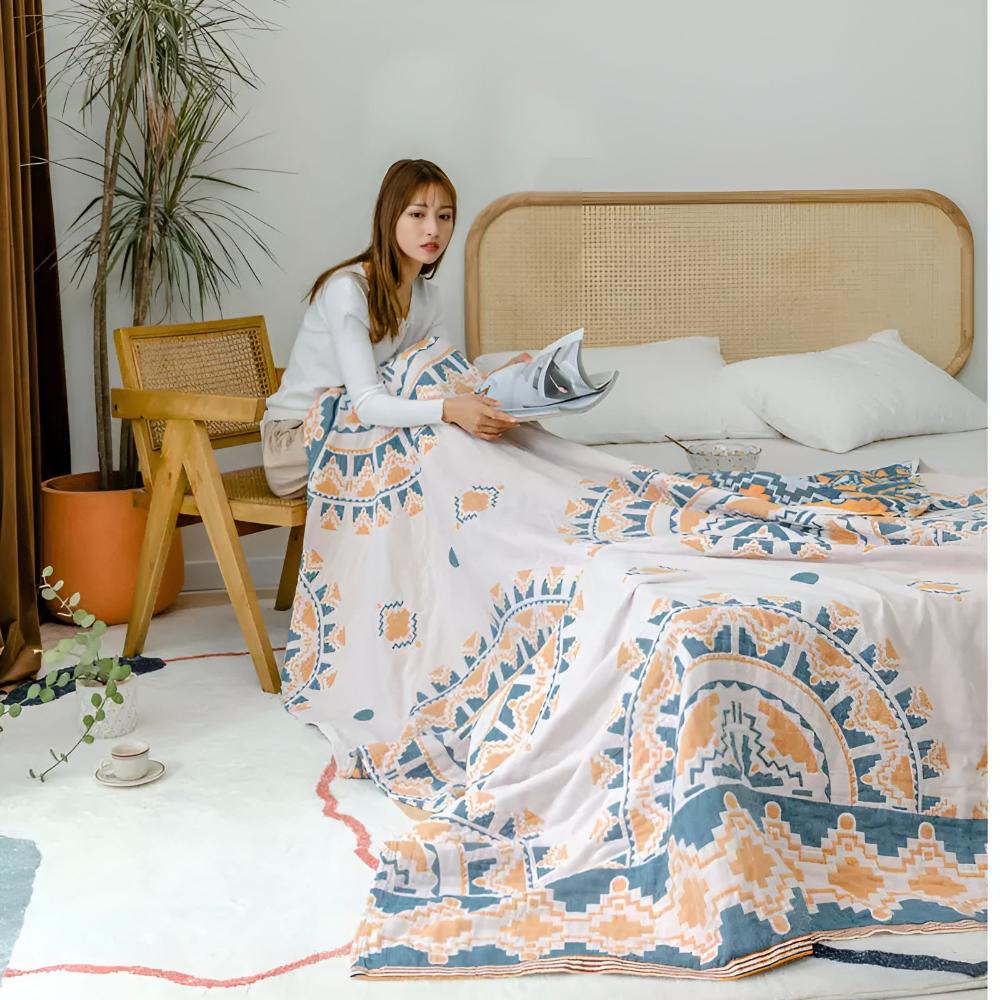 Rustic Wanderer Cotton Blanket
