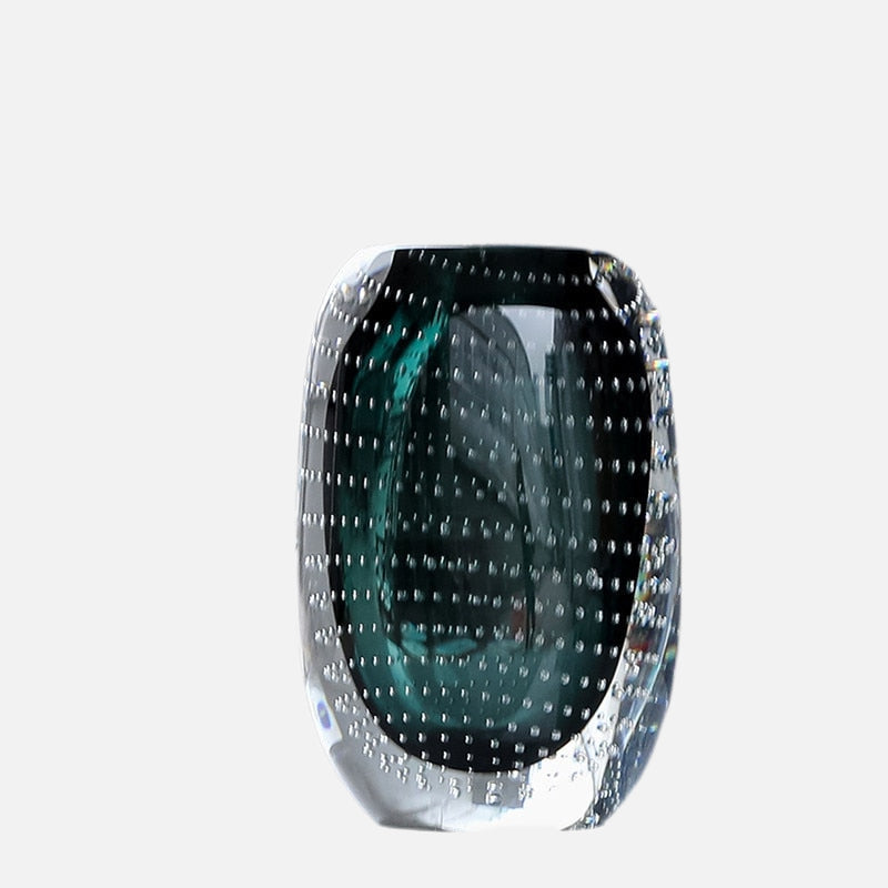 Babel Luxury Murano Glass Vase Medium Evergreen