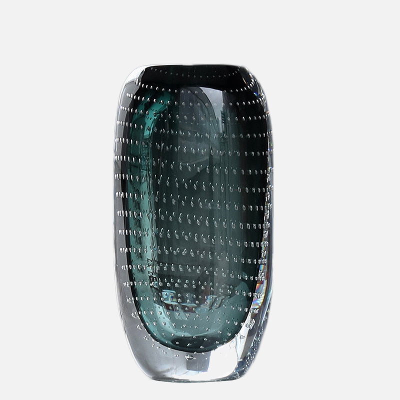 Babel Luxury Murano Glass Vase Large Evergreen
