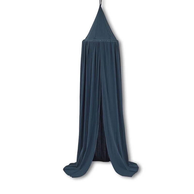 Cotton Crib Canopy – Solid Color Baby Bed Canopy for Nursery Forest Green