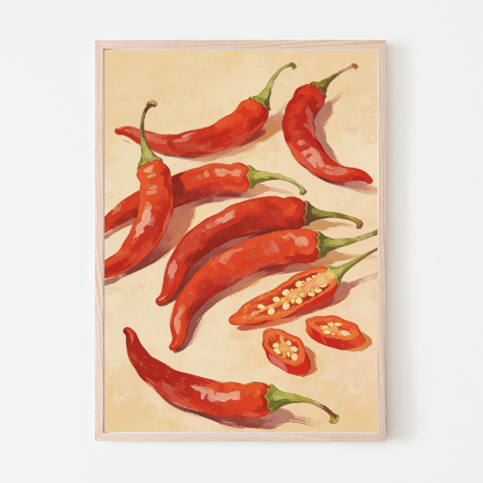 Spicy Retro Chili Poster