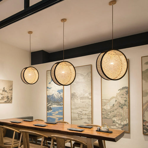 Bali Rattan Round LED Pendant Light