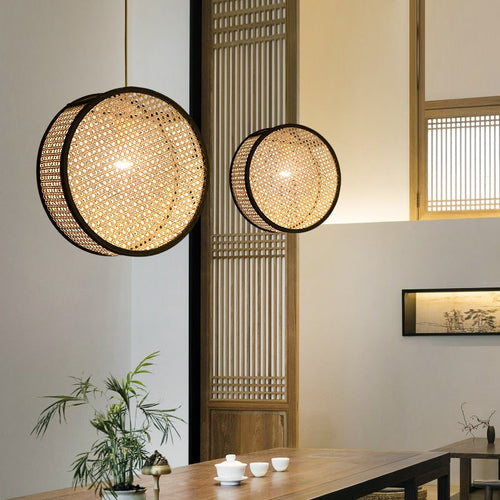 Bali Rattan Round LED Pendant Light