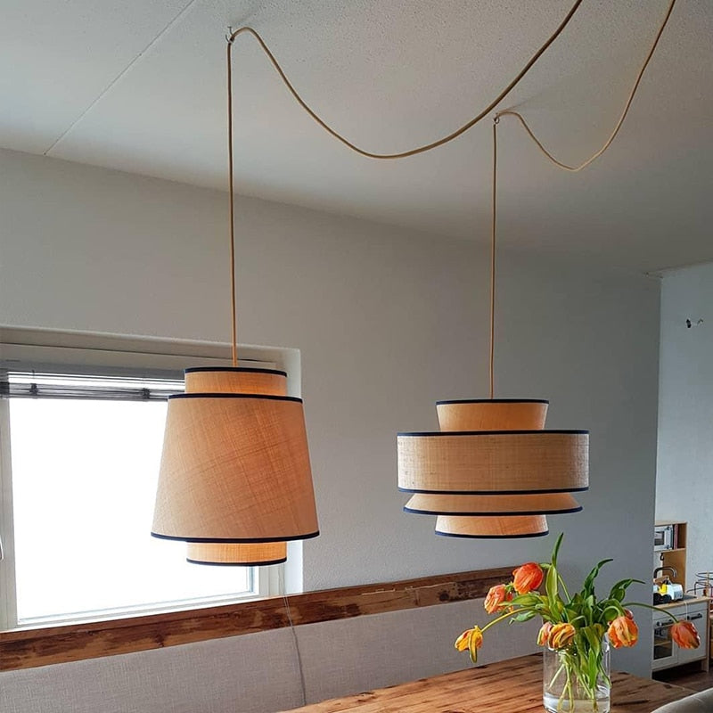 Bali Sculptural Rattan LED Pendant Light