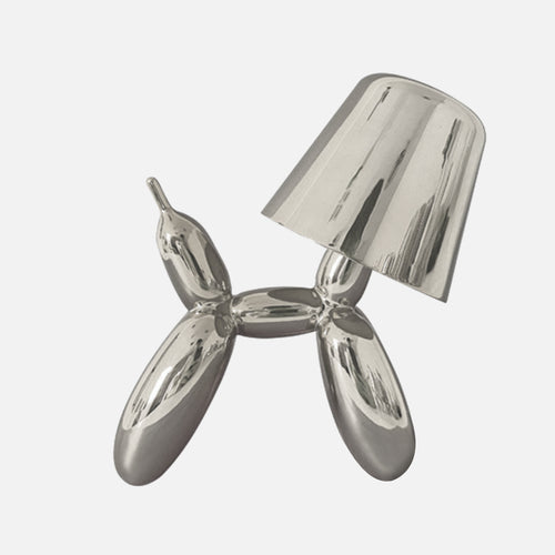 Balloon Dog Cordless LED Table Lamp Silver