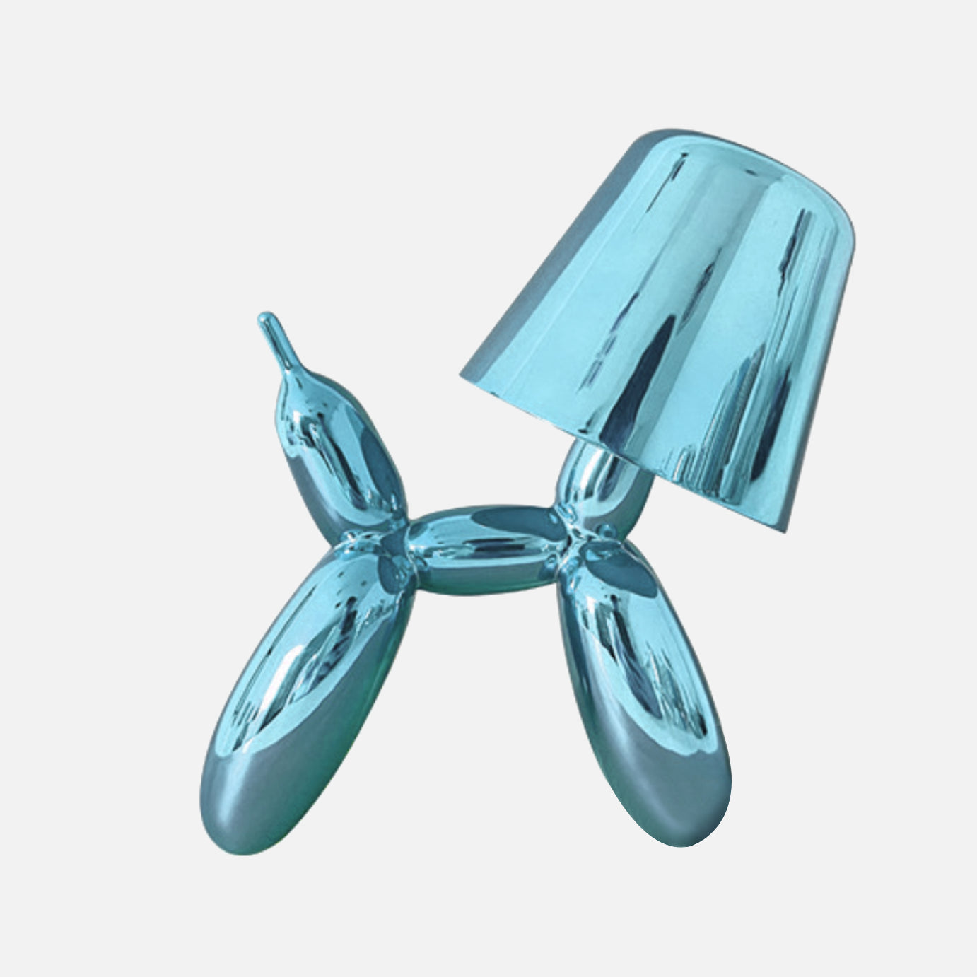 Balloon Dog Cordless LED Table Lamp Aqua