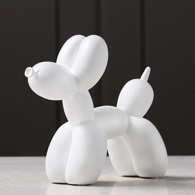 Balloon Dog Sculpture - Handcrafted Resin White