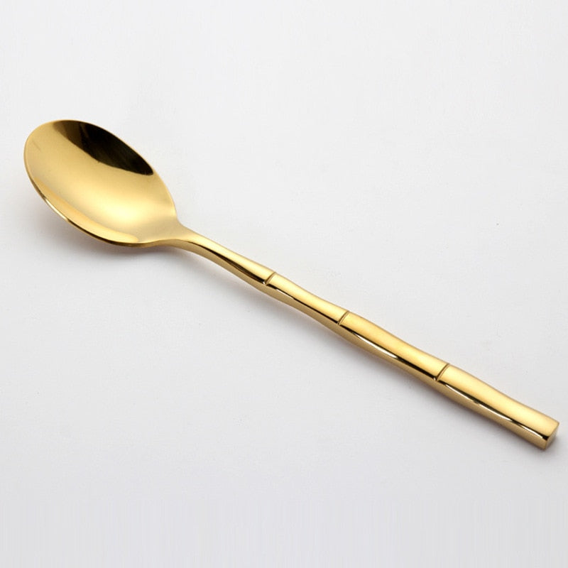 Bamboo Stainless Steel Flatware Set