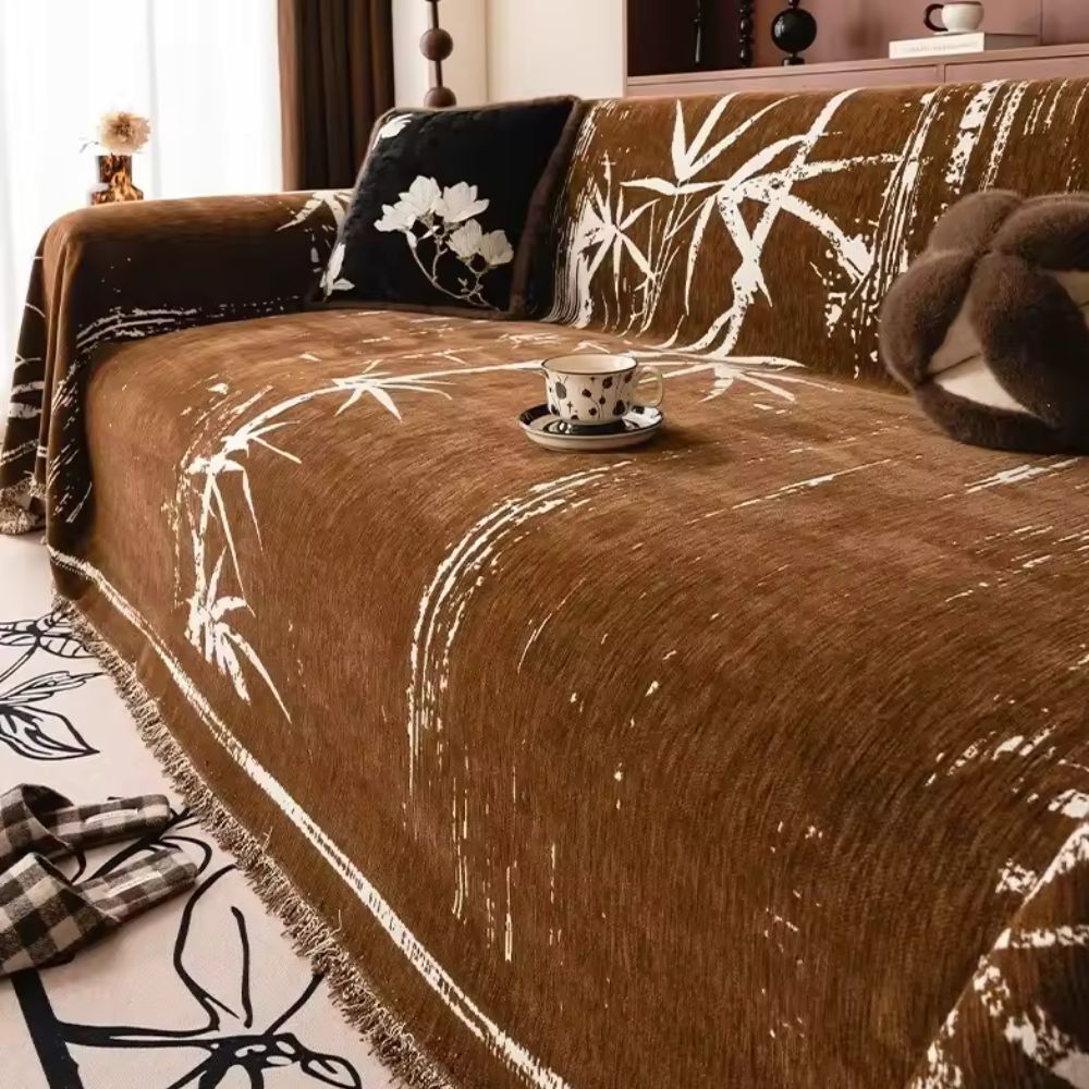Bamboo Whisper Sofa Cover Brown