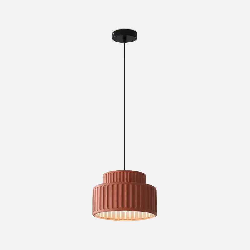 Batiste Rigged Texture LED Pendant Light Red