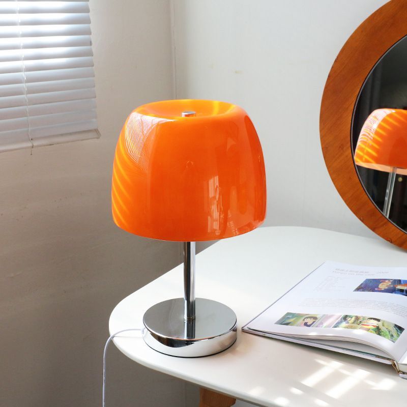 Bau Retro Glass Table Lamp Orange