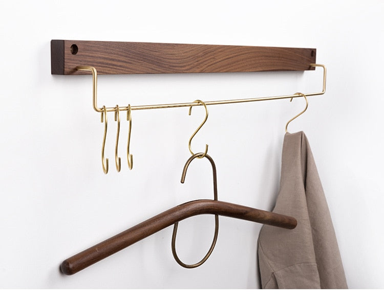 Beechwood Wall Rack Black Walnut Large