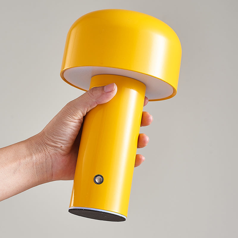 Bell Mushroom Cordless LED Table Lamp Yellow
