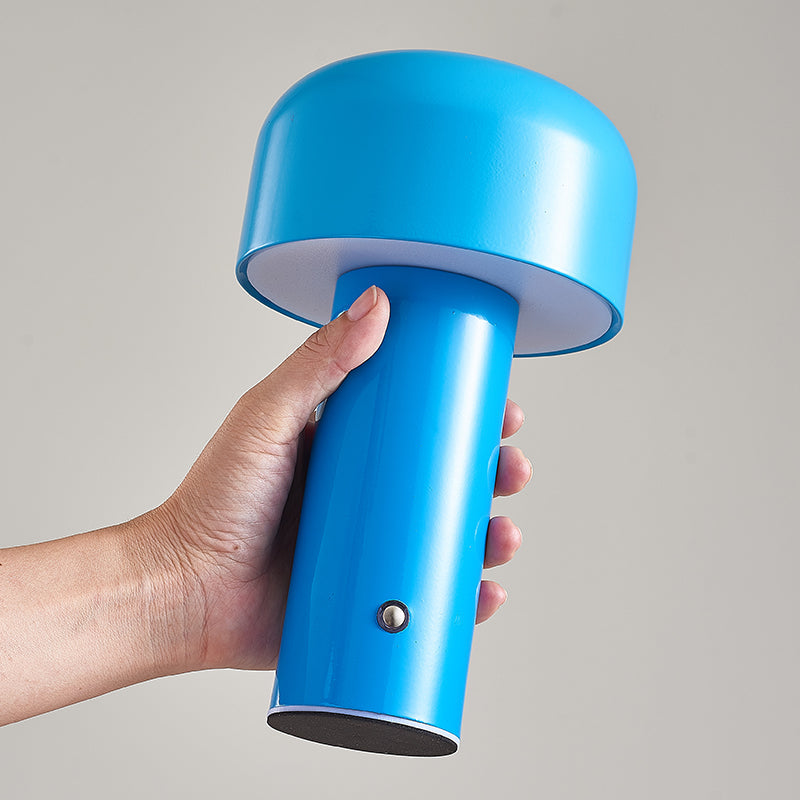 Bell Mushroom Cordless LED Table Lamp Blue