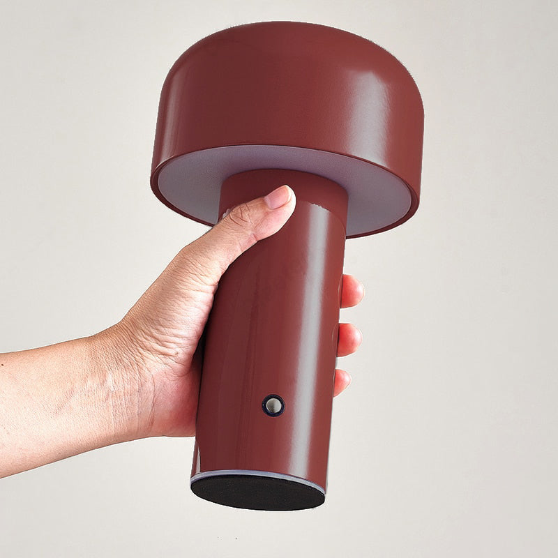 Bell Mushroom Cordless LED Table Lamp Wine