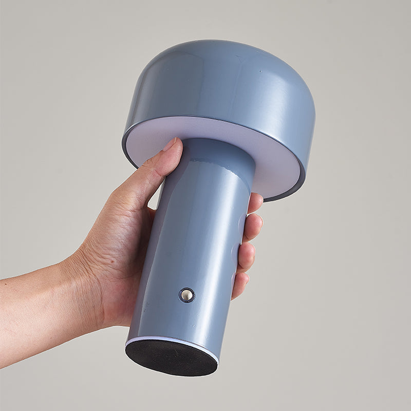 Bell Mushroom Cordless LED Table Lamp Grey