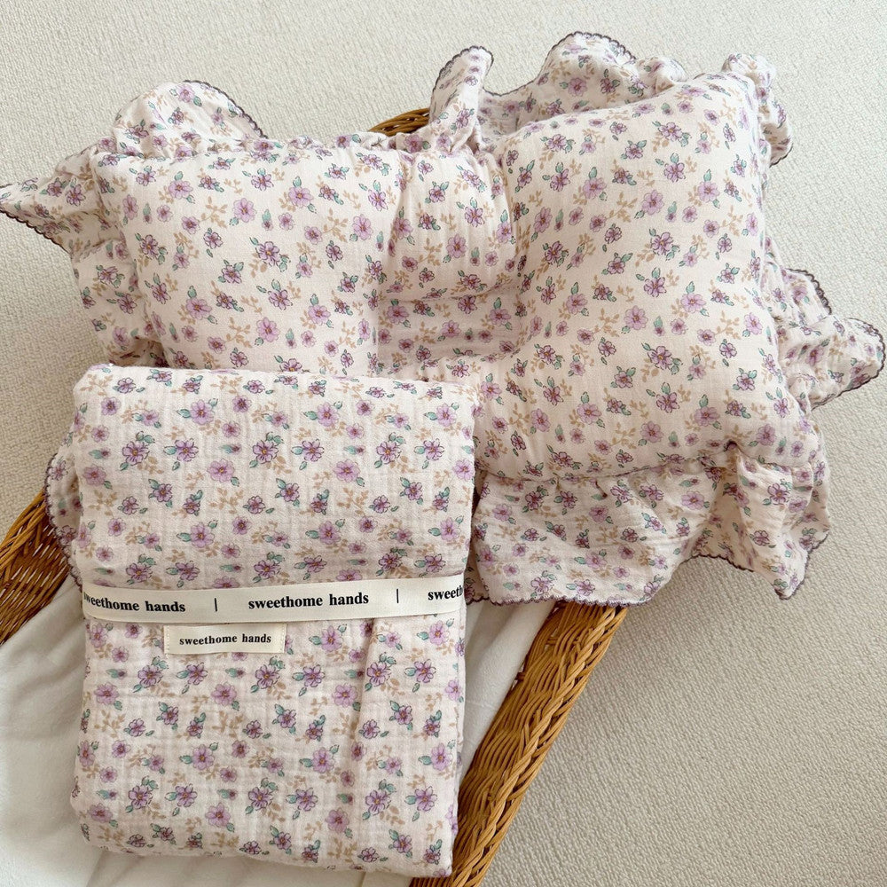 Floral Muslin Baby Blanket – Soft Cotton for Newborns & Kids Milk Vetch
