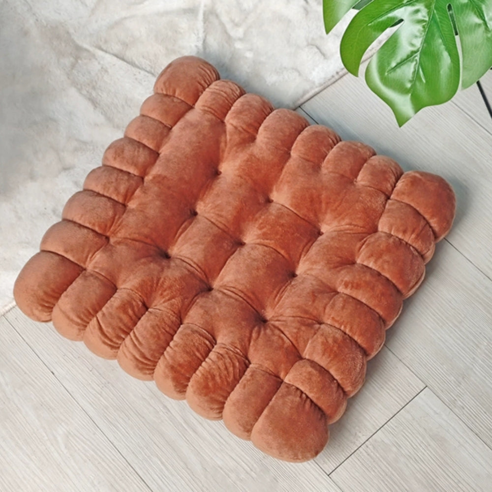 Biscuit Puff Comfort Cushion Square Caramel