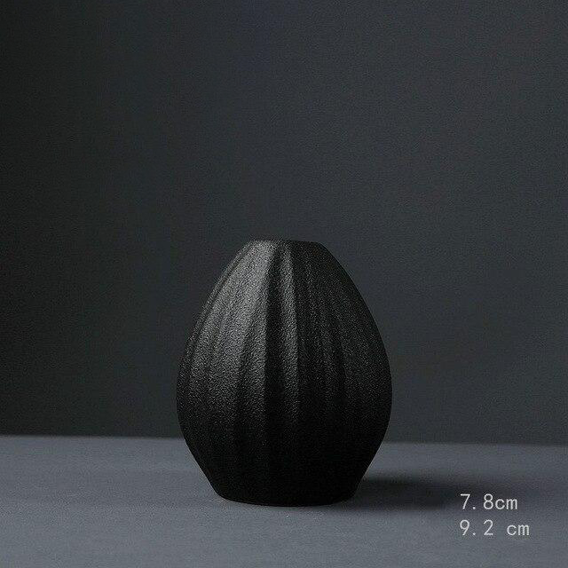 Black as Night Textured Ceramic Vases Orgin
