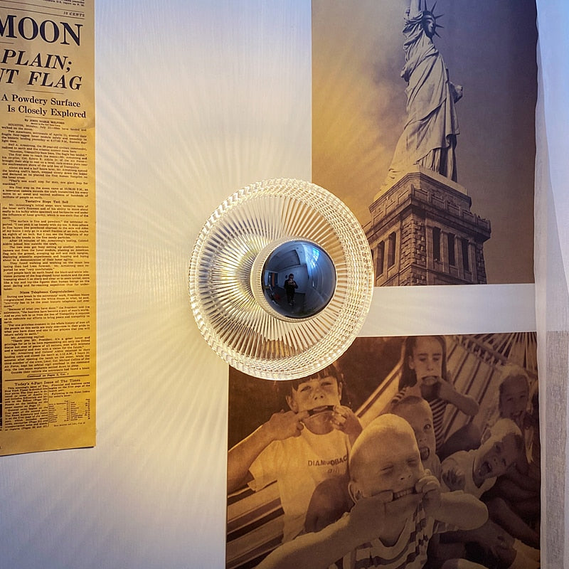 Blaze French Chrome Glass Wall LED Light