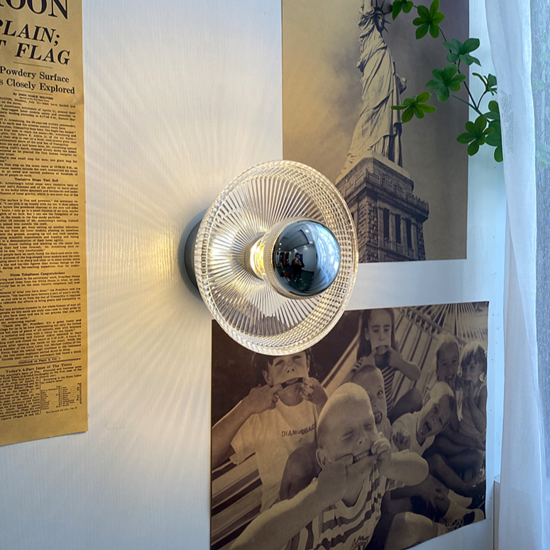 Blaze French Chrome Glass Wall LED Light