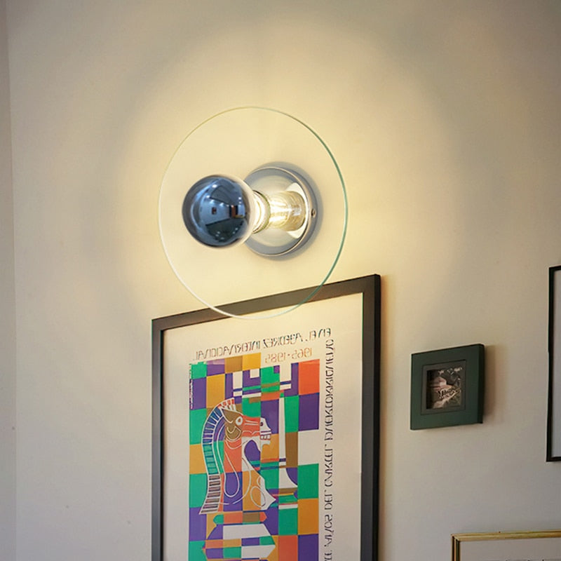 Blaze French Chrome Glass Wall LED Light