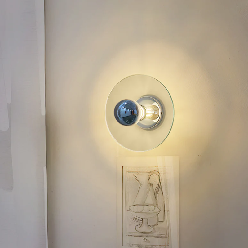 Blaze French Chrome Glass Wall LED Light