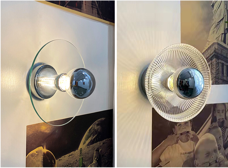 Blaze French Chrome Glass Wall LED Light