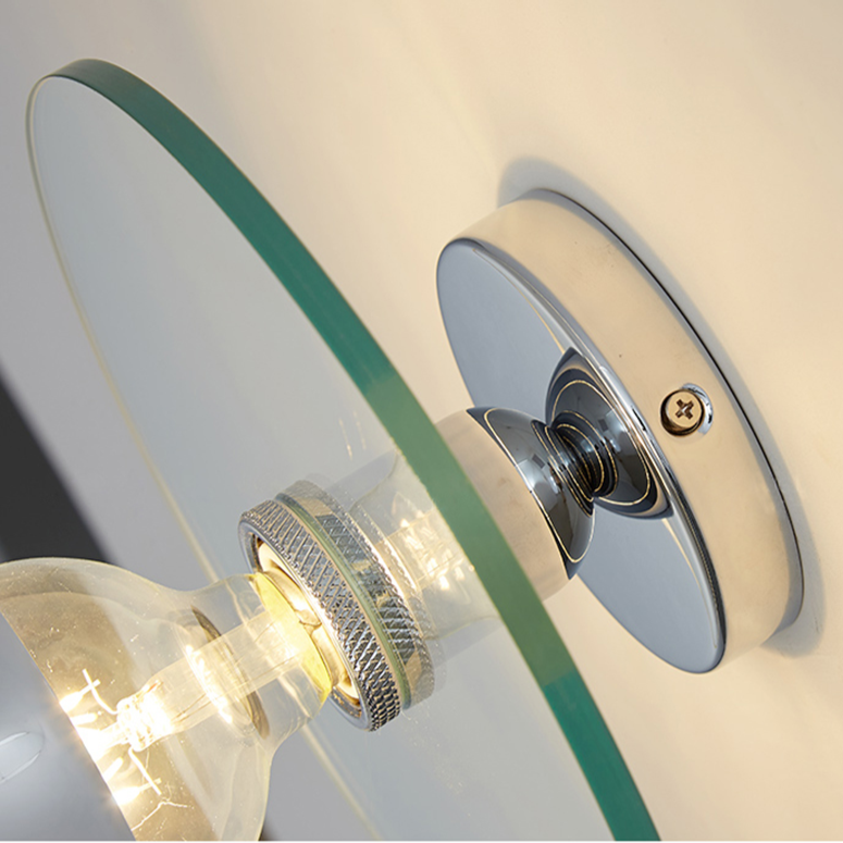 Blaze French Chrome Glass Wall LED Light