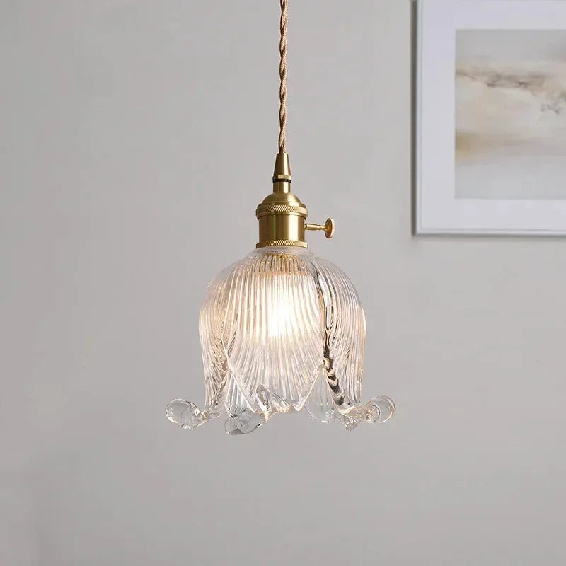 Bloom Glow Glass Pendant Lamp White