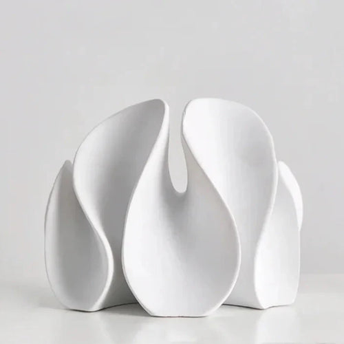 Bloom Wave Decorative Sculpture White