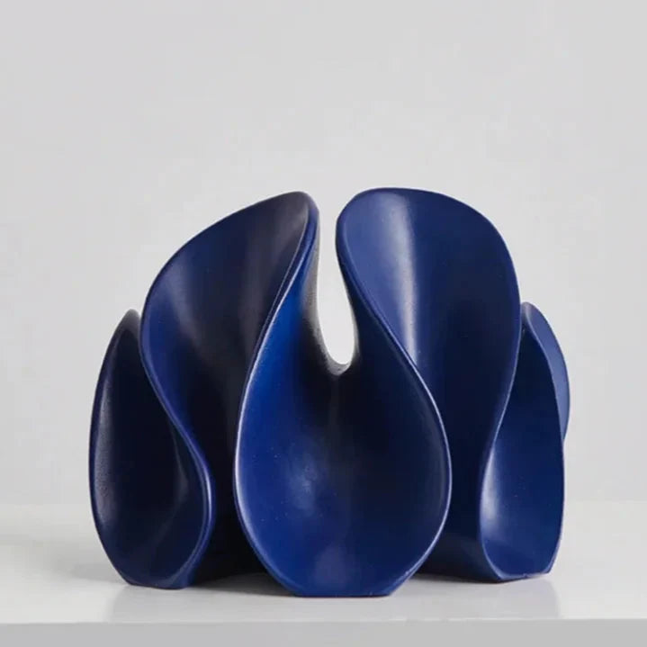Bloom Wave Decorative Sculpture Blue