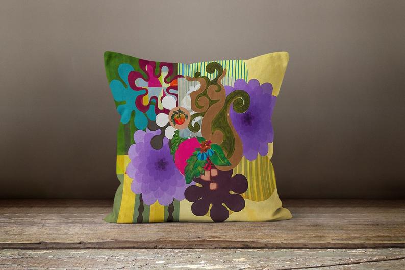 Purple Floral Cushion Covers Bloom