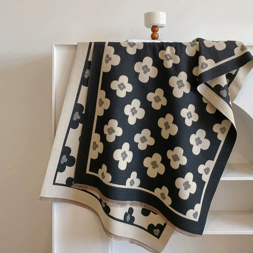 Bloom Classic Floral Winter Scarf Midnight Bloom