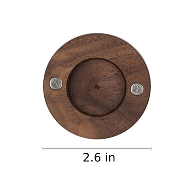 Blow-Out Station Walnut Organizer Rack Round w Magnets