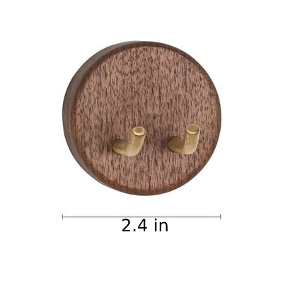 Blow-Out Station Walnut Organizer Rack Round w Hooks